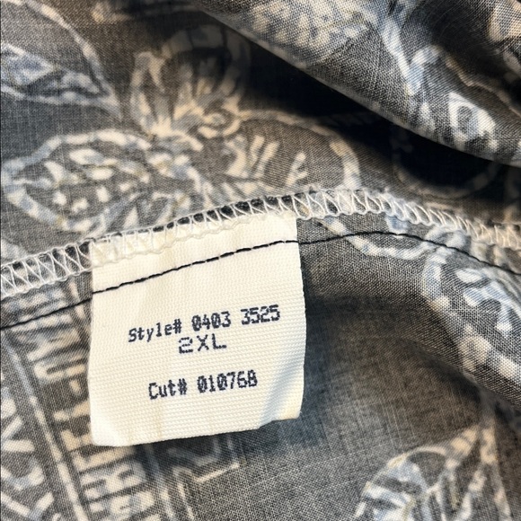 Harley-Davidson Black and White Skull Floral Men's Shirt Sz 2XL - Picture 7 of 10